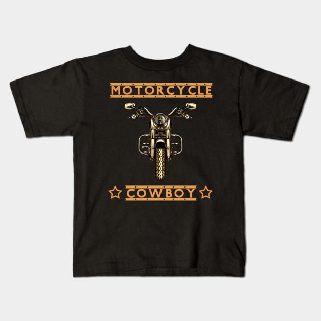 Motorcycle Kids T-Shirt by Erena Samohai